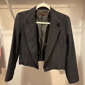 Yves Saint Laurent Black Pinstripe Blazer